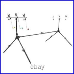 HUIOP Fishing Rod Holder, Adjustable Retractable Pole Stand With Bite Alarms