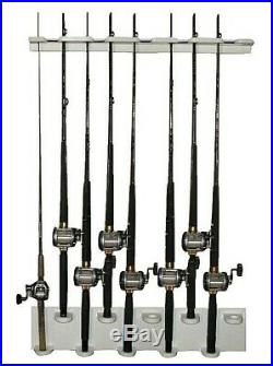 Half The Wall Space With This Vertical Wall Mound Rod Holder For 10 Rods & Reels