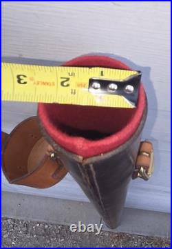 Handmade Custom Leather Fly Rod Holder/ Tube with Handle & Shoulder Strap. 48