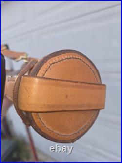 Handmade Custom Leather Fly Rod Holder/ Tube with Handle & Shoulder Strap. 48
