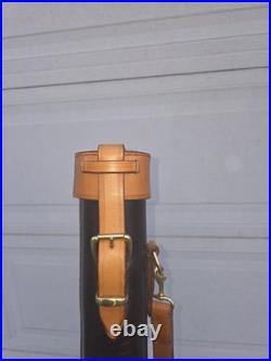 Handmade Custom Leather Fly Rod Holder/ Tube with Handle & Shoulder Strap. 48