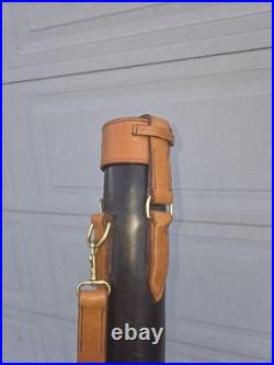 Handmade Custom Leather Fly Rod Holder/ Tube with Handle & Shoulder Strap. 48