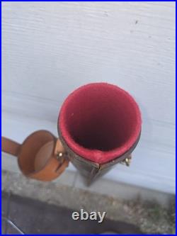 Handmade Custom Leather Fly Rod Holder/ Tube with Handle & Shoulder Strap. 48