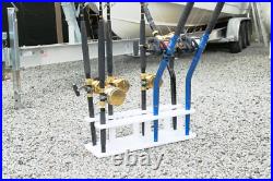 Heavy Duty 12 Pole Fishing Rod Organizer Rack for Garage & Boat Storage