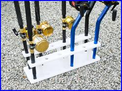Heavy Duty 12 Pole Fishing Rod Organizer Rack for Garage & Boat Storage