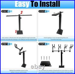 Heavy Duty Aluminum Boat Fishing Rod Holder 4 Pole Rack Adjustable 360 Rotation