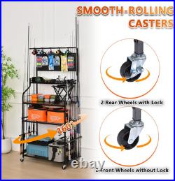 Heavy Duty Fishing Rod Rack, Fishing Organizer for Garage, Fishing Gear Holder f