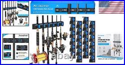 Heavy-Duty Fishing Rod Rack V6 Holders for Garage & Stylish Organization