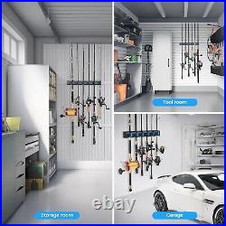 Heavy-Duty Fishing Rod Rack V6 Holders for Garage & Stylish Organization