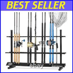 Heavy-Duty Fishing Rod Rack with 48 Slot Capacity Perfect for Garage Displays