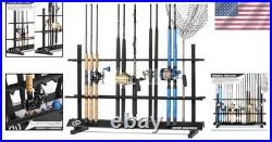 Heavy-Duty Fishing Rod Rack with 48 Slot Capacity Perfect for Garage Displays