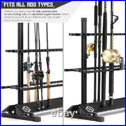 Heavy-Duty Fishing Rod Rack with 48 Slot Capacity Perfect for Garage Displays