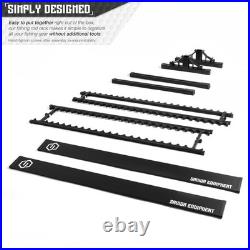 Heavy-Duty Fishing Rod Rack with 48 Slot Capacity Perfect for Garage Displays