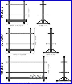 Heavy-Duty Fishing Rod Rack with 48 Slot Capacity Perfect for Garage Displays
