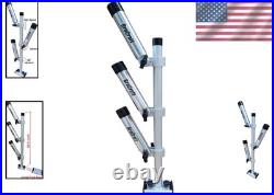 Heavy-Duty Gunnel Track Mount Fishing Rod Holder in Marine-Grade Aluminum