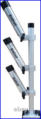 Heavy-Duty Gunnel Track Mount Fishing Rod Holder in Marine-Grade Aluminum