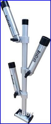 Heavy-Duty Gunnel Track Mount Fishing Rod Holder in Marine-Grade Aluminum