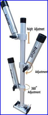 Heavy-Duty Gunnel Track Mount Fishing Rod Holder in Marine-Grade Aluminum