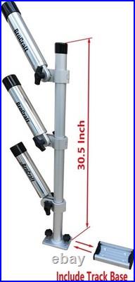 Heavy-Duty Gunnel Track Mount Fishing Rod Holder in Marine-Grade Aluminum