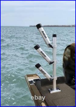 Heavy-Duty Gunnel Track Mount Fishing Rod Holder in Marine-Grade Aluminum