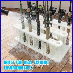 Heavy-Duty HDPE Fishing Rod Holder Rack for 18 Rods Deck & Dock Mount Rod Stor