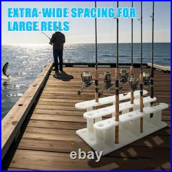 Heavy-Duty HDPE Fishing Rod Holder Rack for 18 Rods Deck & Dock Mount Rod Stor