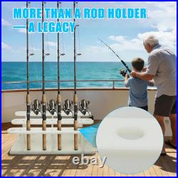 Heavy-Duty HDPE Fishing Rod Holder Rack for 18 Rods Deck & Dock Mount Rod Stor