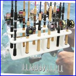Heavy-Duty HDPE Fishing Rod Holder Rack for Deck & Dock Mount Rod 12 Rods