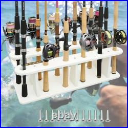 Heavy-Duty HDPE Fishing Rod Holder Rack for Deck & Dock Mount Rod 12 Rods
