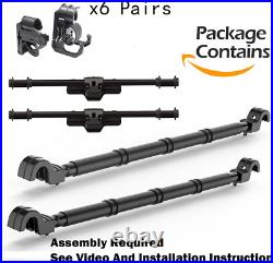 Heavy-Duty Vehicle Fishing Rod Holder, 6 Rods, Adjustable 34-57 Inch Rack