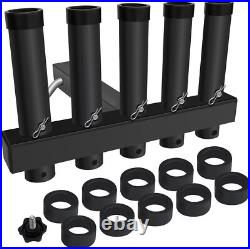 Hitch Mount Fishing Rod Holder, Pole Rack for Truck with Small, Black