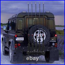 Hitch Mount Fishing Rod Holder, Pole Rack for Truck with Small, Black