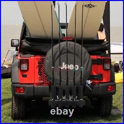 Hitch Mount Fishing Rod Holder, Pole Rack for Truck with Small, Black