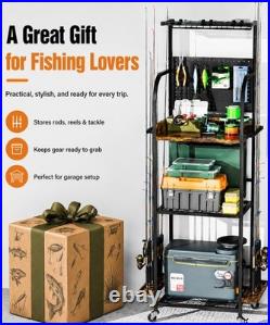 Homde Fishing Rod Holders For Garage Large Capacity Up To 12 Rods HS032