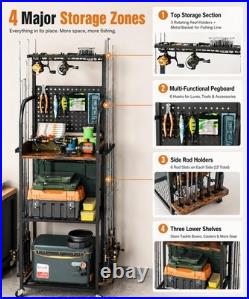 Homde Fishing Rod Holders For Garage Large Capacity Up To 12 Rods HS032