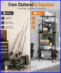 Homde Fishing Rod Holders For Garage Large Capacity Up To 12 Rods HS032