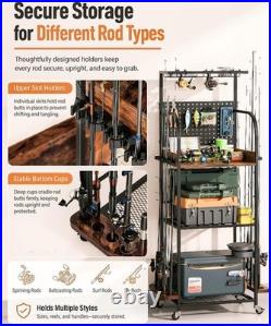 Homde Fishing Rod Holders For Garage Large Capacity Up To 12 Rods HS032