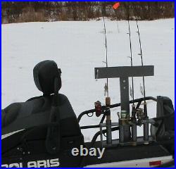 Ice Fishing Rod or Pole Holder Mountable to Snowmobiles and ATV's. SEE VIDEO