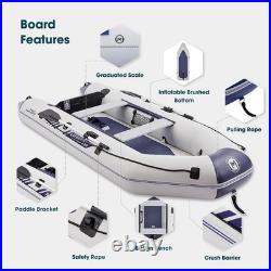 Inflatable Dinghy Boats Raft Fishing Pontoon Boat Set with Fishing Rod Holders