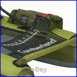 Inflatable Fishing Boat Cumberland Float Tube Raft Double 2-Rod Holder & Fin Set