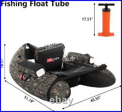 Inflatable Fishing Float Tube, Float Tubes for Fishing WithRod Holder Fish Ruler Inflatable Fishing Float Tube, Float Tubes for Fishing WithRod Holder Fish Ruler