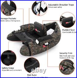 Inflatable Fishing Float Tube, Float Tubes for Fishing WithRod Holder Fish Ruler Inflatable Fishing Float Tube, Float Tubes for Fishing WithRod Holder Fish Ruler