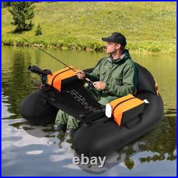 Inflatable Float Tube withAdjustable Fishing Rod Holder Fish Hook Stator Flippers