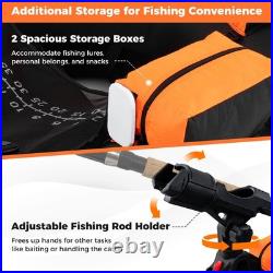 Inflatable Float Tube withAdjustable Fishing Rod Holder Fish Hook Stator Flippers