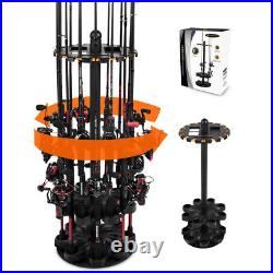 KastKing V16 Fishing Rod Rack With Rotating Base- Fishing Pole Rack Holds Up to