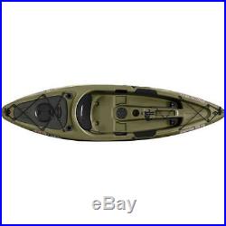 Kayak 10' Fishing WithPaddle & Holder Large Sit-On Seat 2 Rod Holders 1 Swivel