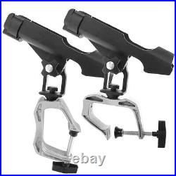 LBW Boat Fishing Rod Holder Clamp on Rod Holder 360 Degree Adjustable Dual-use F