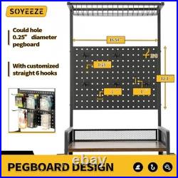 Large Size Fishing Rod Holders for Garage, Heavy Duty 4-Tier 1-Standard Black