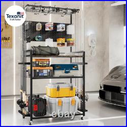 Large Size Fishing Rod Holders for Garage, Heavy Duty 4-Tier Fishing Pole Rack H