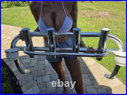 Leaning Post Rod Rack Fishing Pole Holder